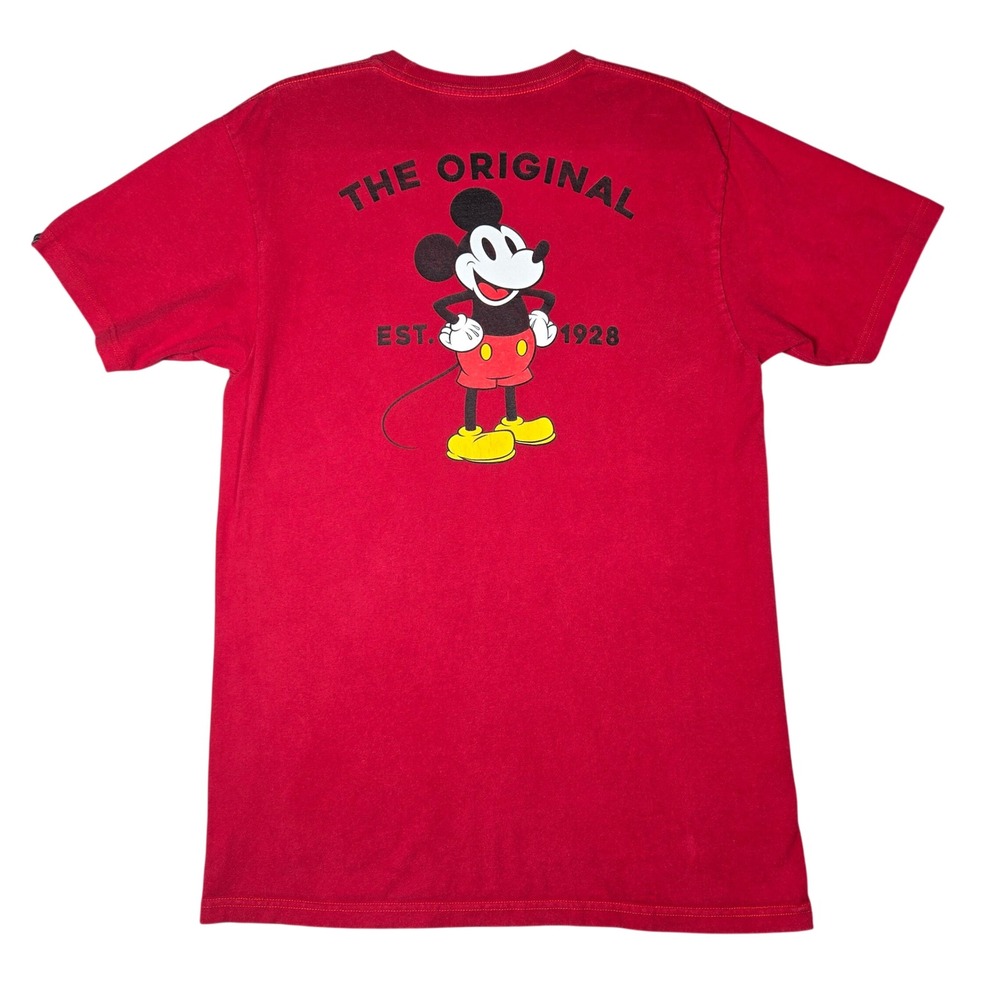 Vans Disney Mickey Mouse T-Shirt Mens Medium Red 90th Anniversary Skater Tee